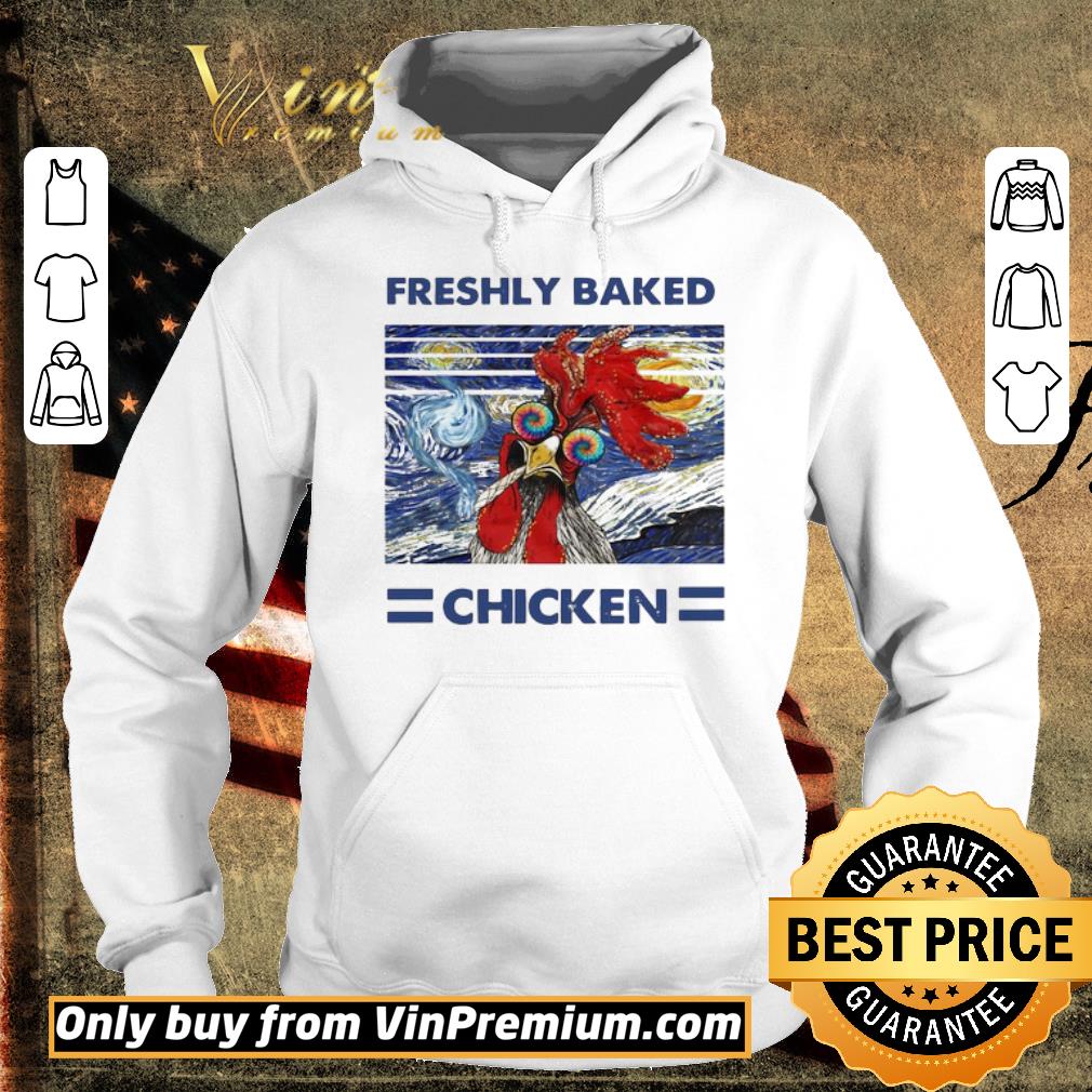 Nice Freshly baked Chicken oil painting vintage shirt