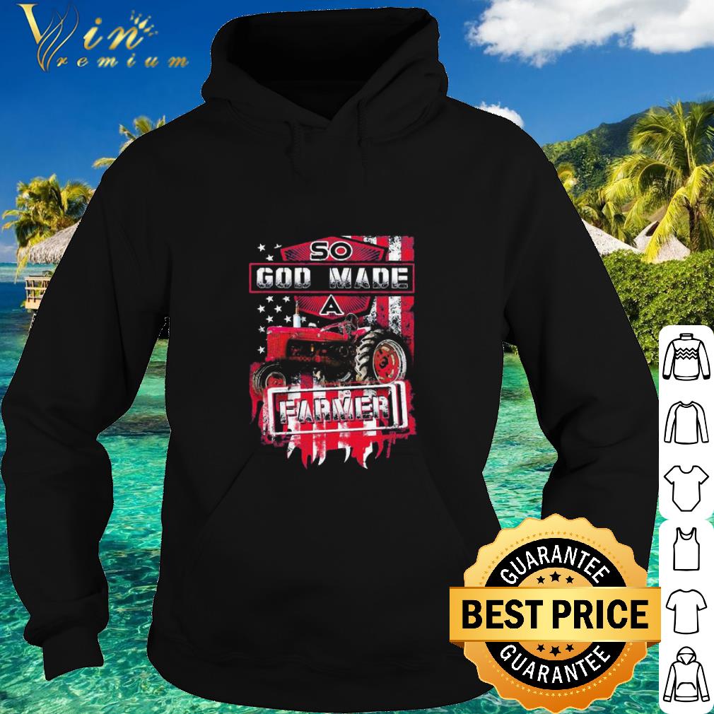 Cool So God Made A Farmer American Flag 4th Of July Independence Day shirt