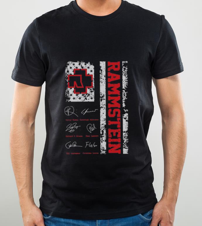 Nice Rammstein Signatures American Flag shirt