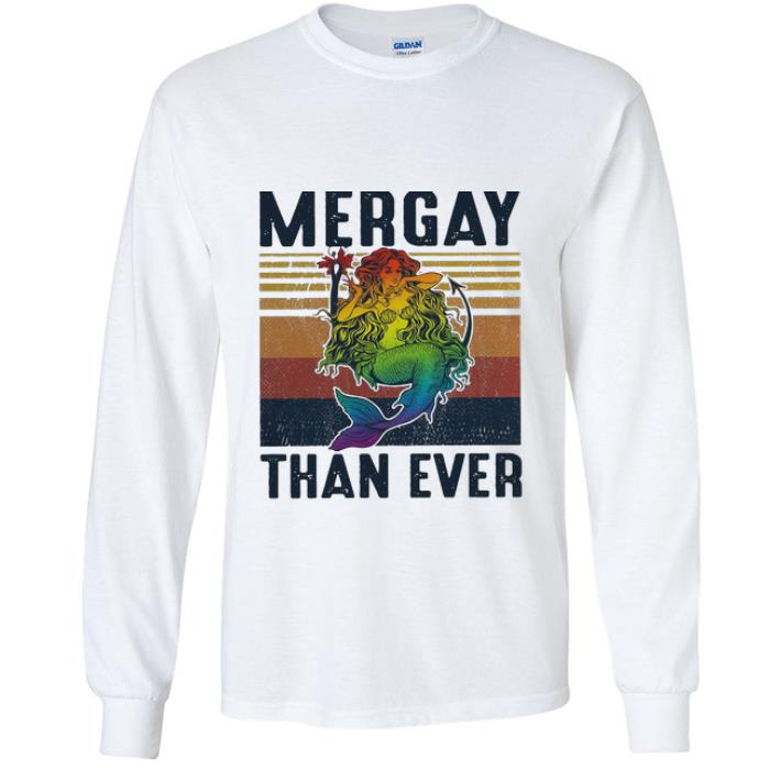 Official Vintage LGBT Mermaid Mergay Than Ever shirt