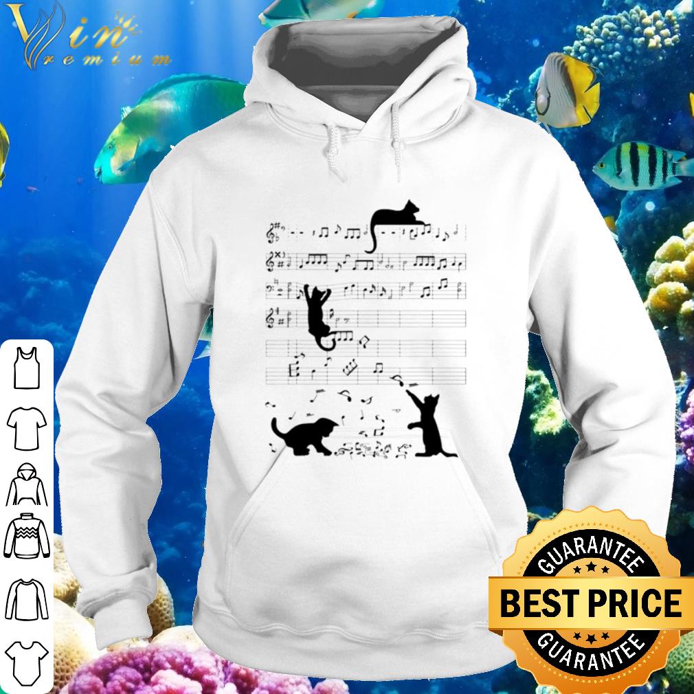 Pretty Black Cats playing with music note shirt 6 Pretty Black Cats playing with music note shirt