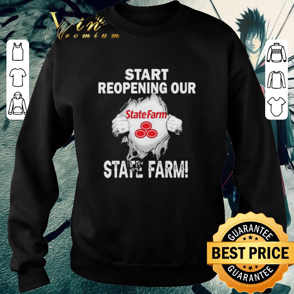 Top Start Reopening Our State Farm Coronavirus shirt