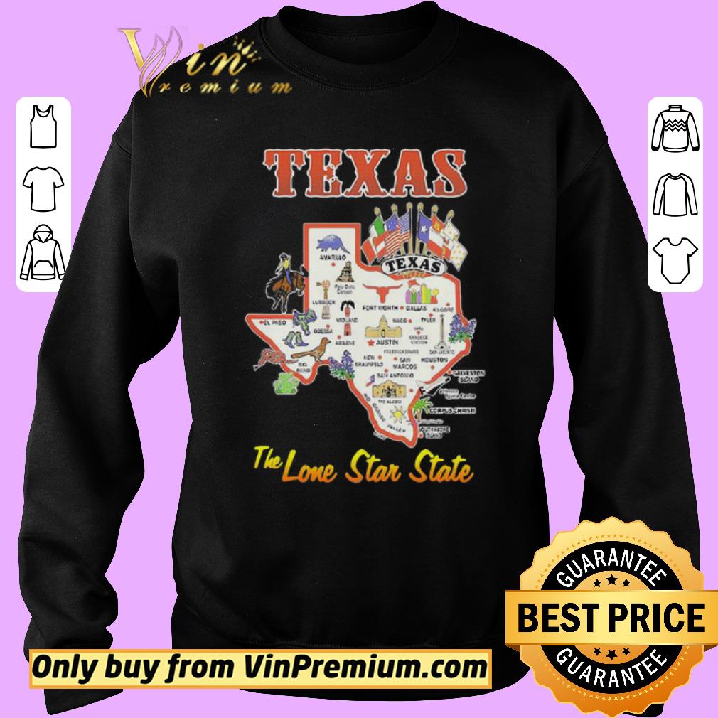 Awesome Texas The Lone Star State Map 4th of july independence day shirt