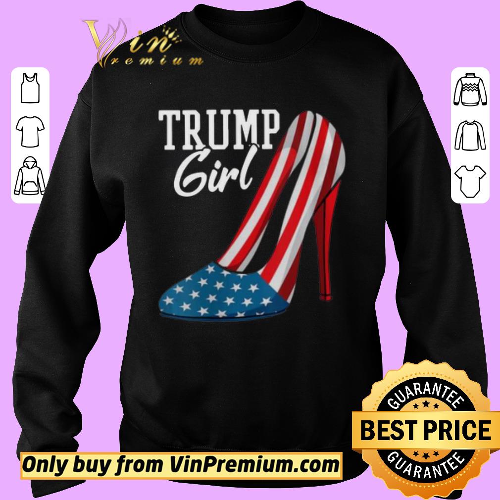 Hot Trump Girl Pumps American Flag shirt