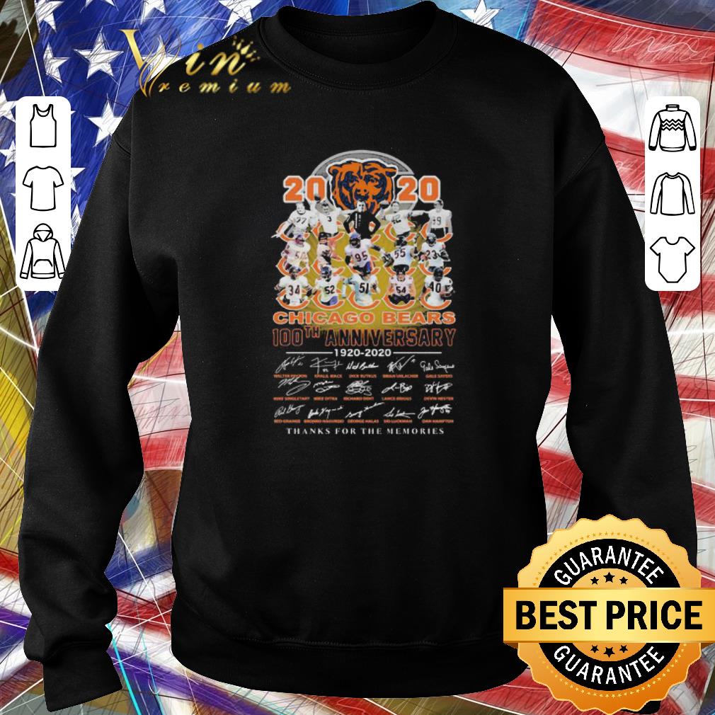 Hot Logo Chicago Bear 2020 100th Anniversary 1920-2020 Signatures.png