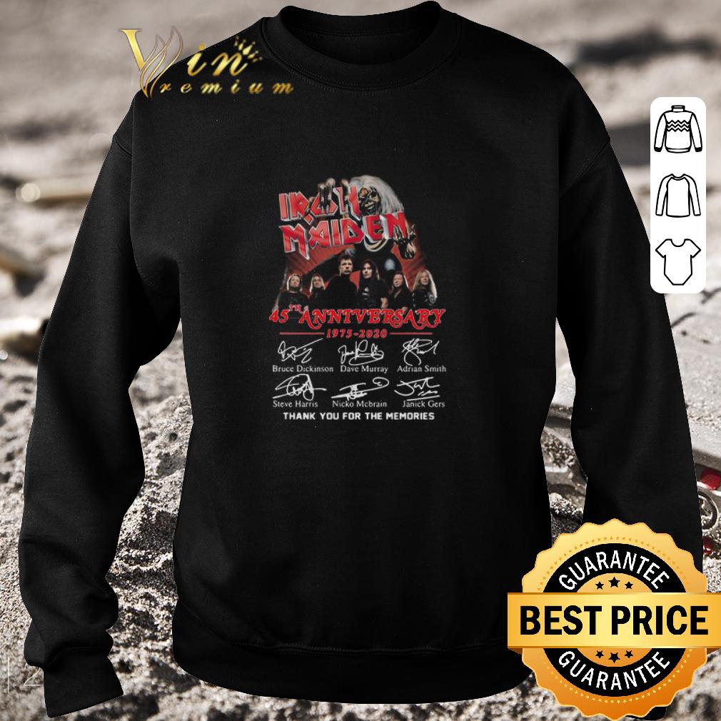 Awesome Iron Maiden Eddie 45th Anniversary 1975-2020 Signatures shirt