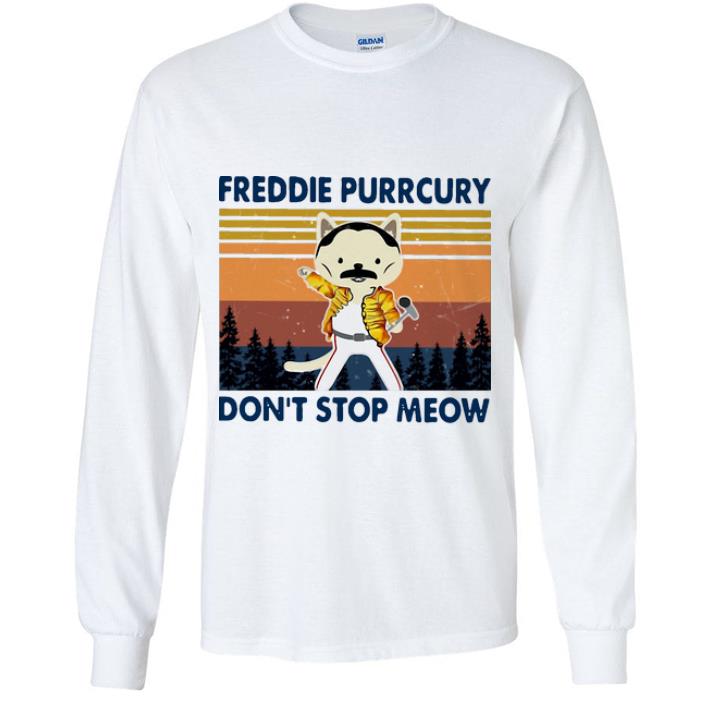 Hot Vintage Cat Freddie Purrcury Don’t Stop Meow shirt