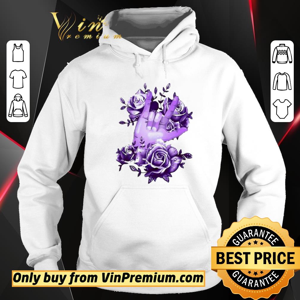 Awesome Top season Sign language rose purple shirt 6 Awesome Top season Sign language rose purple shirt