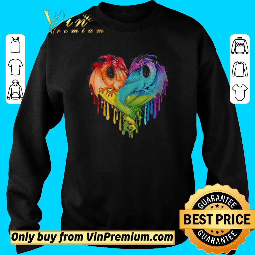 Awesome Lgbt Dragon Heart Watercolor shirt 2 Awesome Lgbt Dragon Heart Watercolor shirt