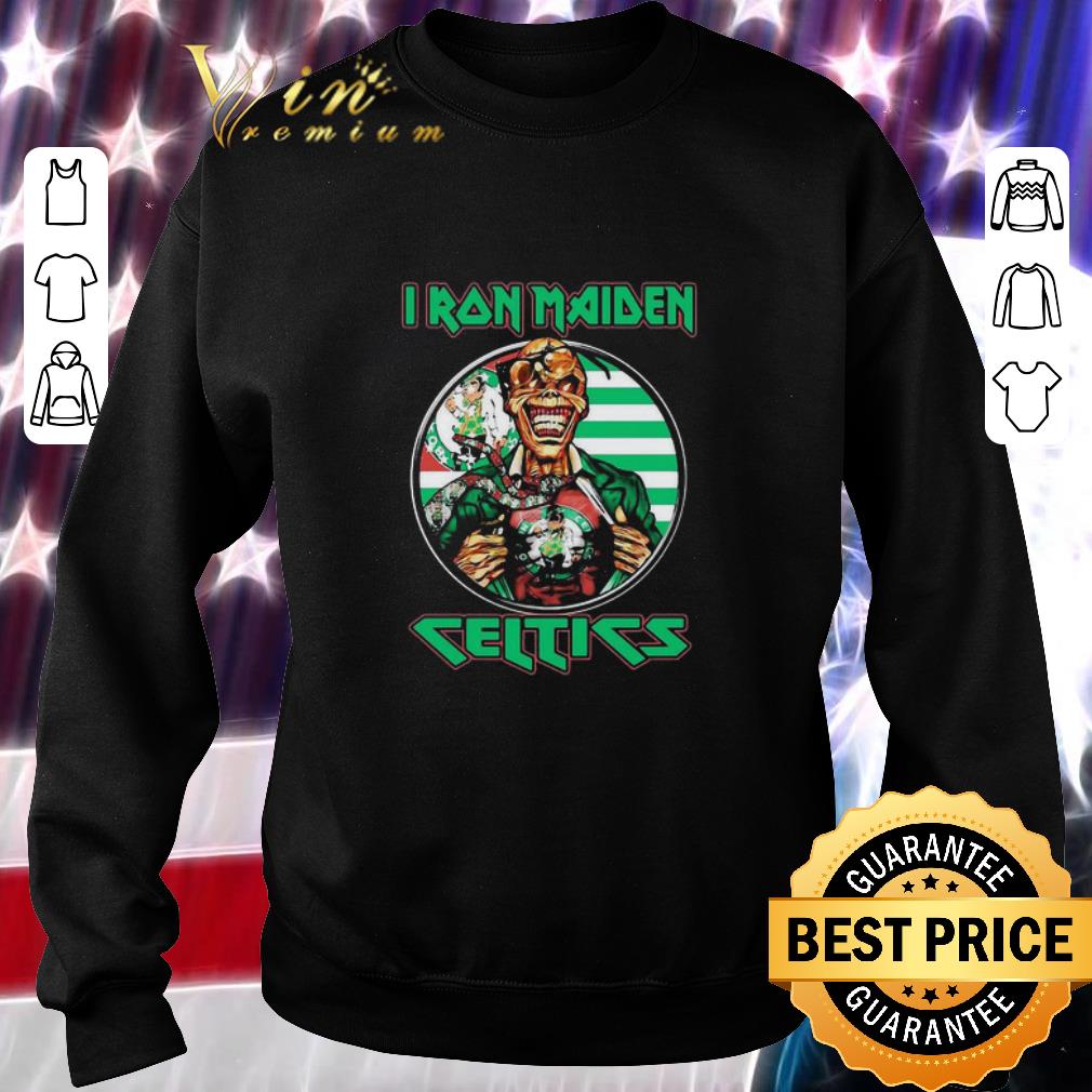 Nice Iron Maiden Boston Celtics American Flag 4th Of July shirt