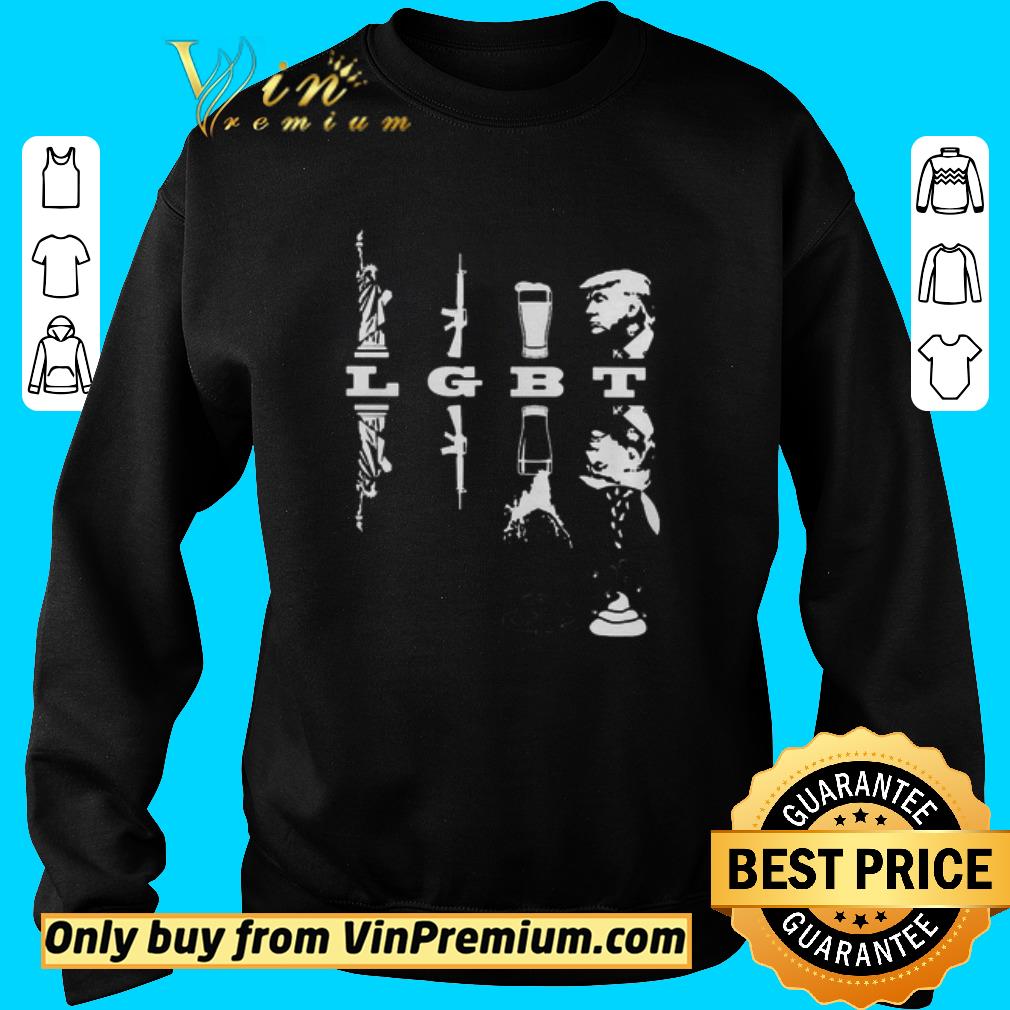 Pretty Statue of liberty M4A1 beer donald trump water reflection LGBT shirt 6 Pretty Statue of liberty M4A1 beer donald trump water reflection LGBT shirt