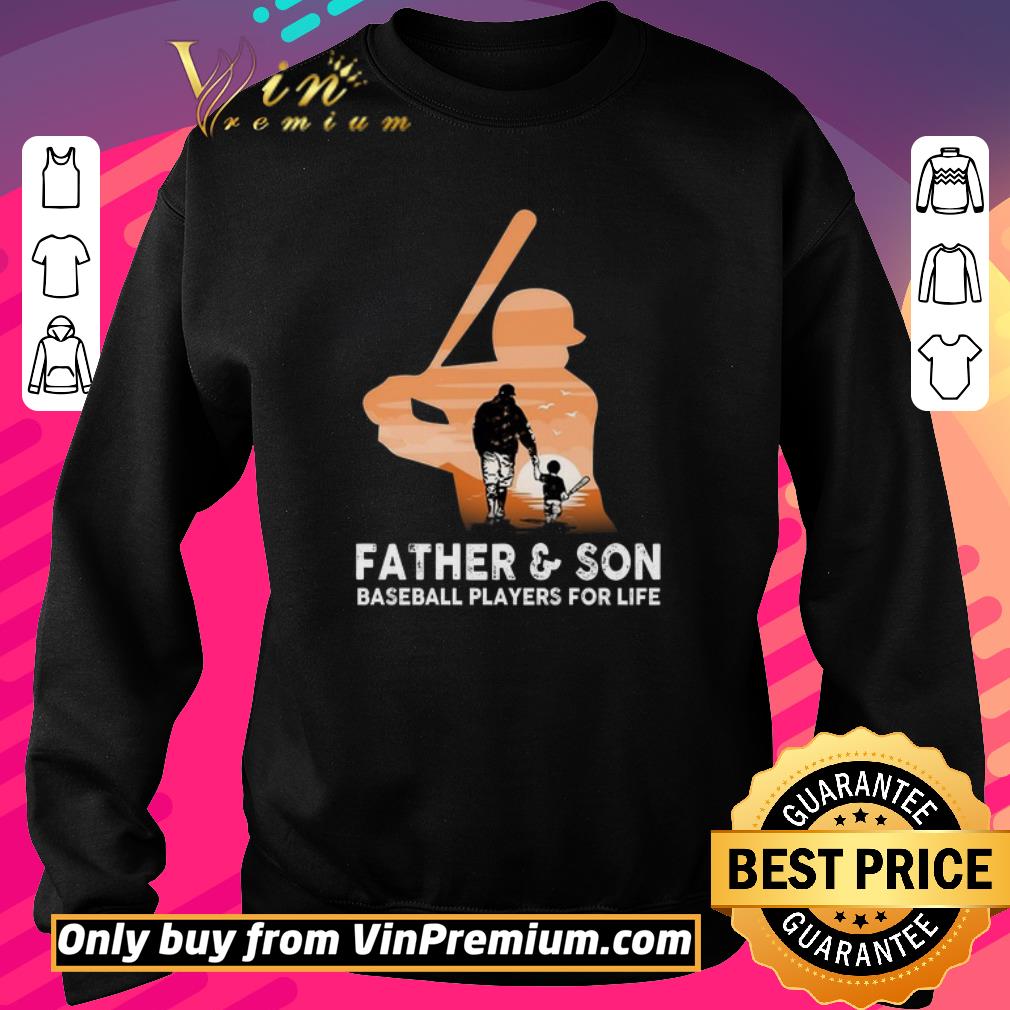 Awesome Father And Son Baseball Players For Life Happy Father's Day shirt