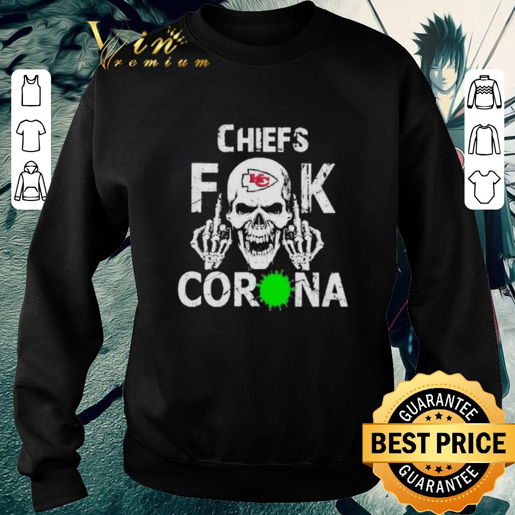 Original Skull mashup Kansas City Chiefs Fuck Coronavirus shirt