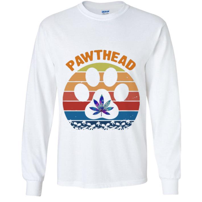 Awesome Vintage Weed Dog Paw Pawthead shirt