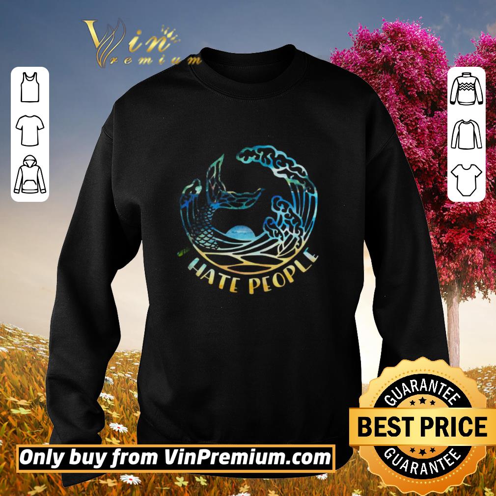 Top I Hate People Mermaid Black shirt