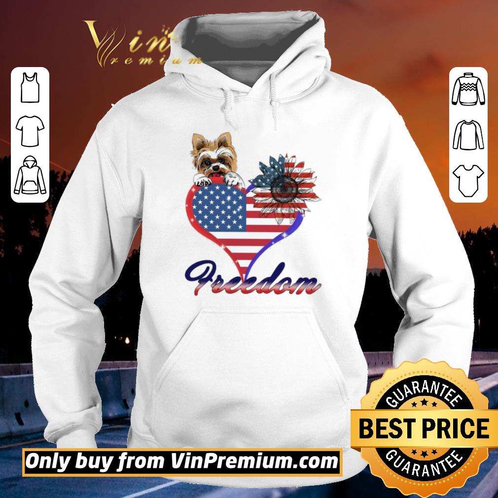 Pretty Yorkshire Terrier Dog Sunflower Heart American Flag Freedom shirt 6 Pretty Yorkshire Terrier Dog Sunflower Heart American Flag Freedom shirt