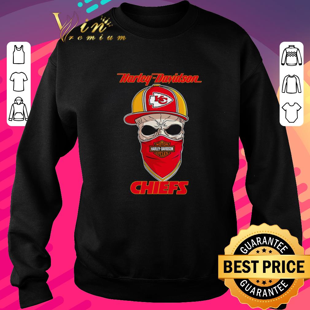 Nice Skull Hat Harley Davidson Kansas City Chiefs Mask shirt