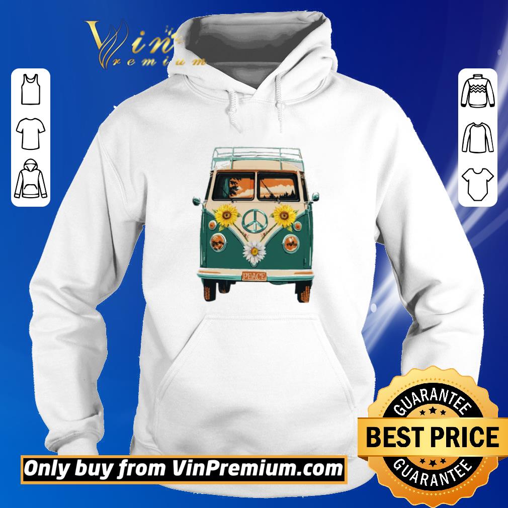 Awesome Hippie Peace Car And Sunflowers shirt