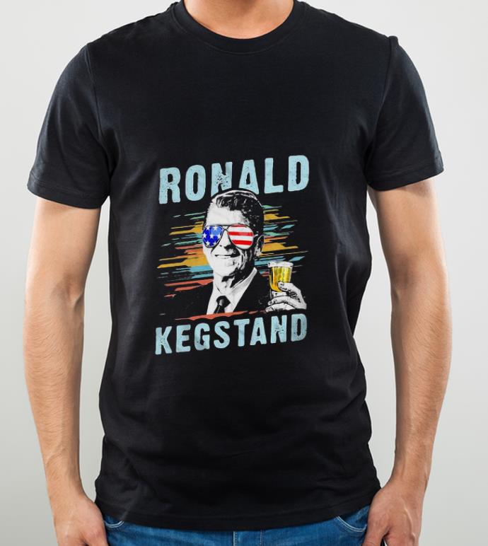 Official Ronald Kegstand Drink American Flag Independence Day shirt