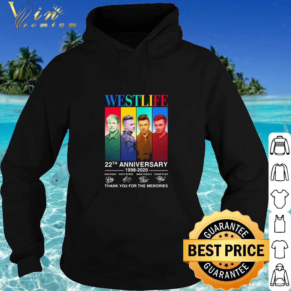 Premium LGBT Westlife 22th Anniversary 1998-2020 Signatures shirt