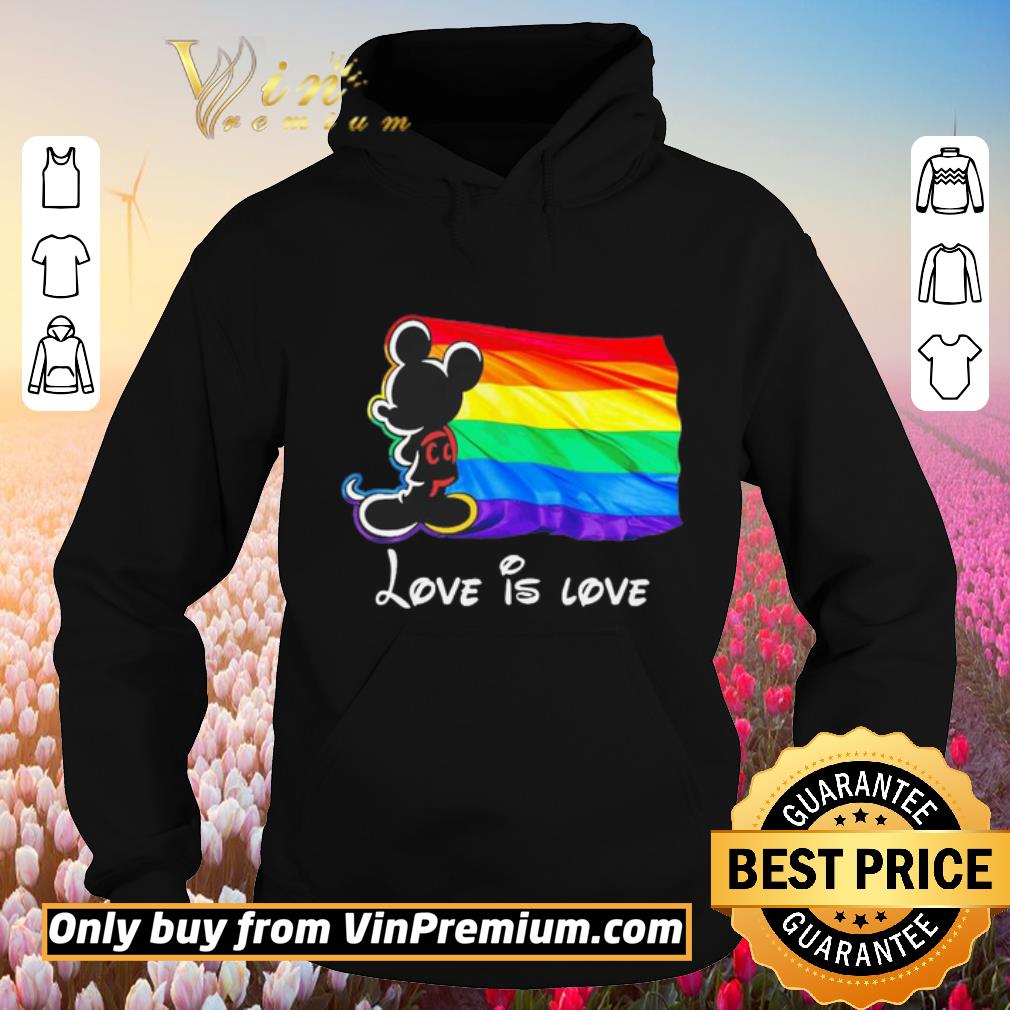 Pretty LGBT Mickey Mouse love is love flag shirt