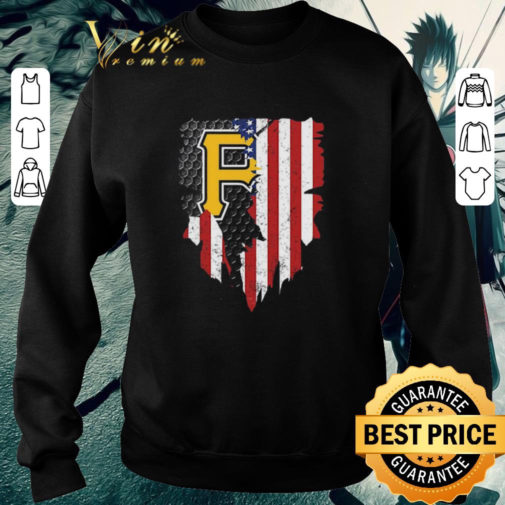 Pretty Logo Pittsburgh Pirates Inside American Flag shirt