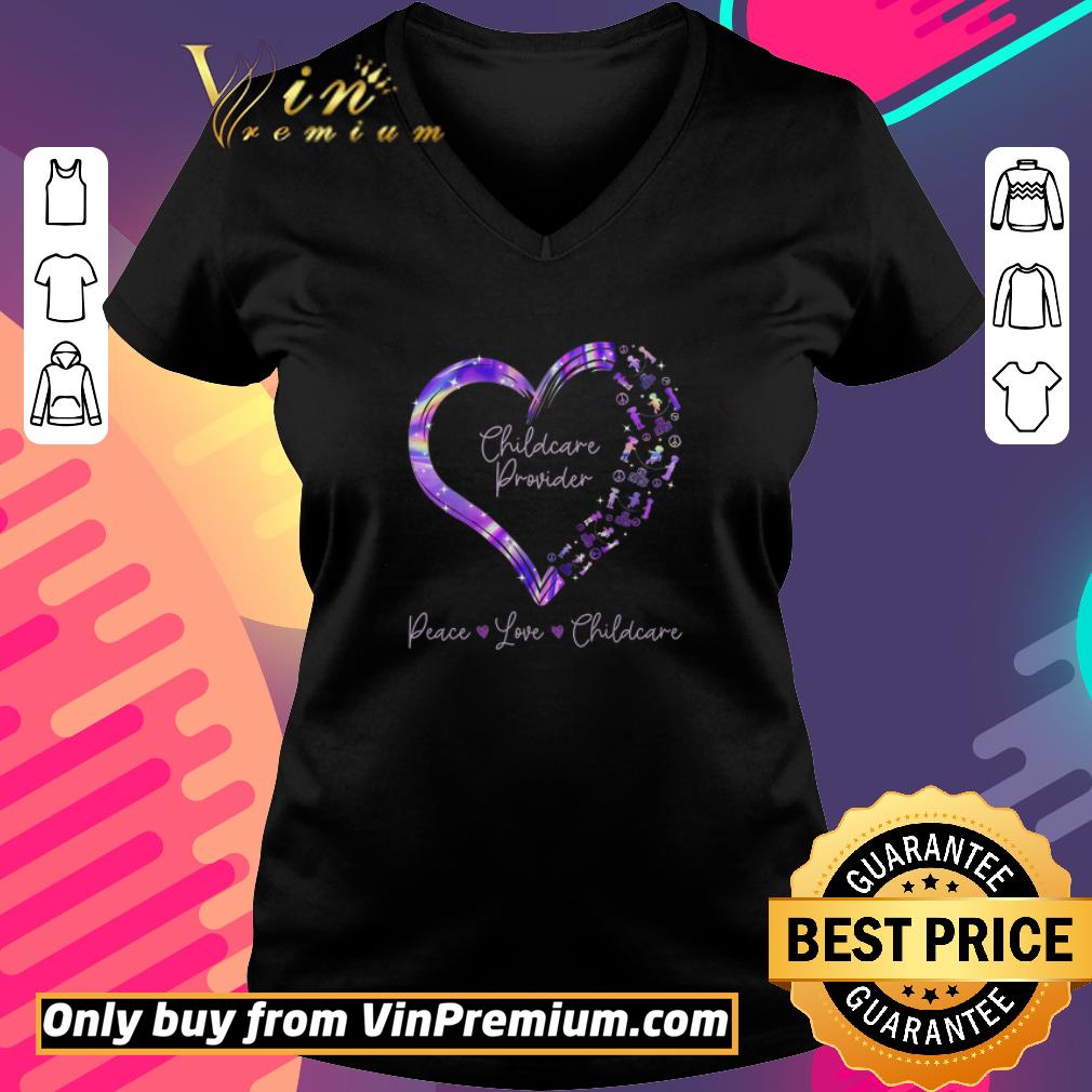 Awesome Heart Peace Love Childcare Provider shirt 3 Awesome Heart Peace Love Childcare Provider shirt 3