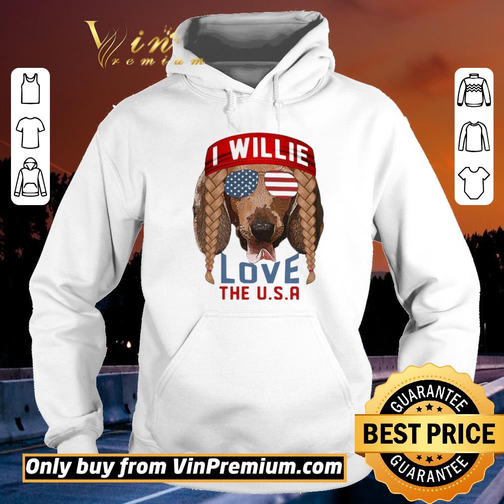 Awesome Willie Nelson Mashup Dachshund I Willie Love The USA American Flag shirt 6 Awesome Willie Nelson Mashup Dachshund I Willie Love The USA American Flag shirt