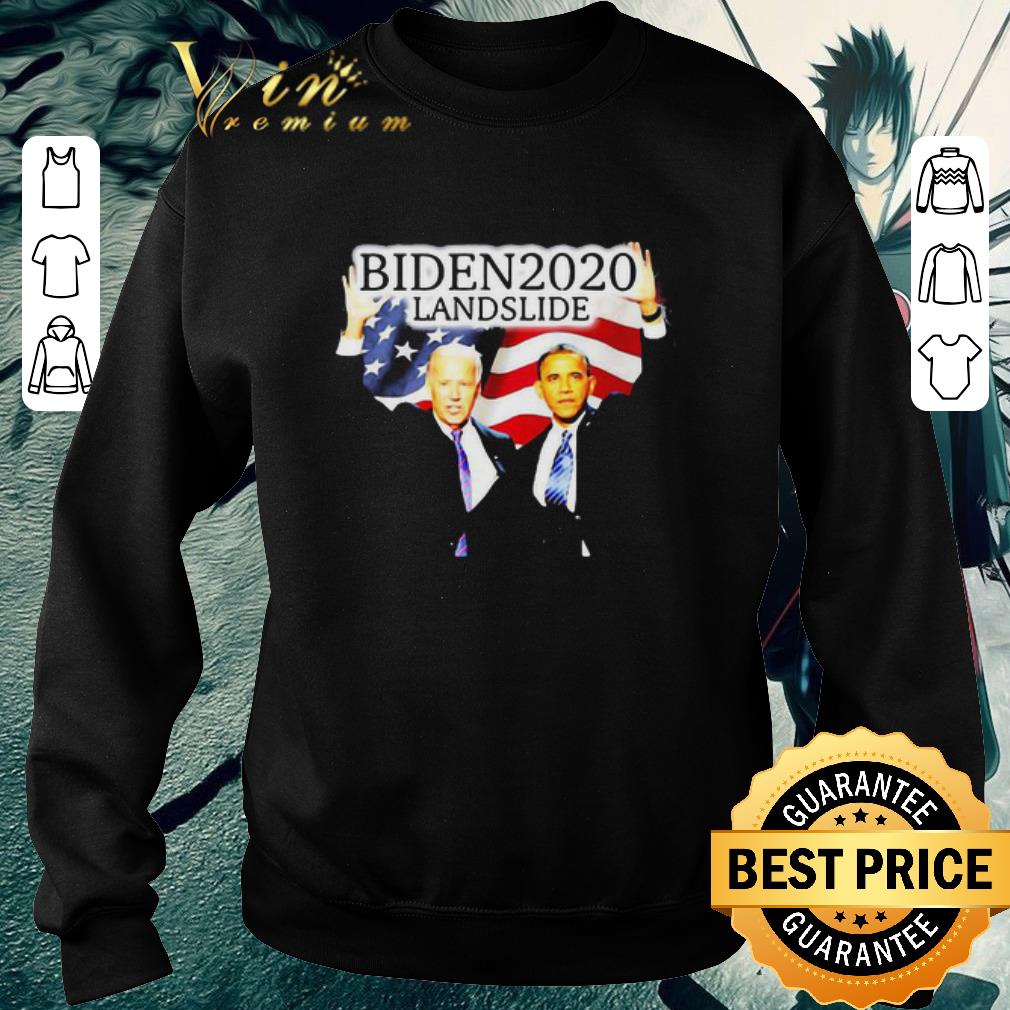 Top Joe Biden 2020 landslide Barack Obama American flag shirt 6 Top Joe Biden 2020 landslide Barack Obama American flag shirt