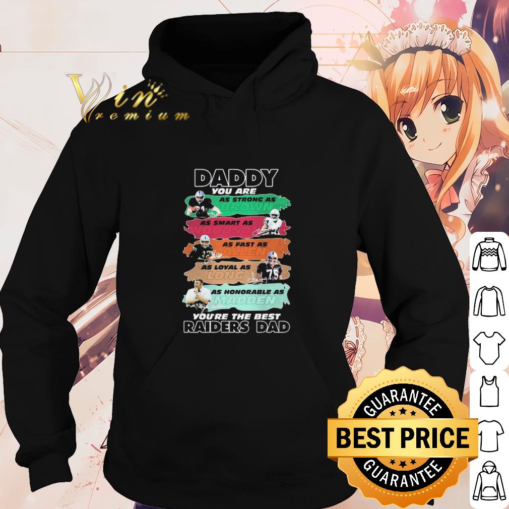 Top Daddy Brown Woodson Allen Long Madden Signatures Best Oakland Raiders Dad shirt