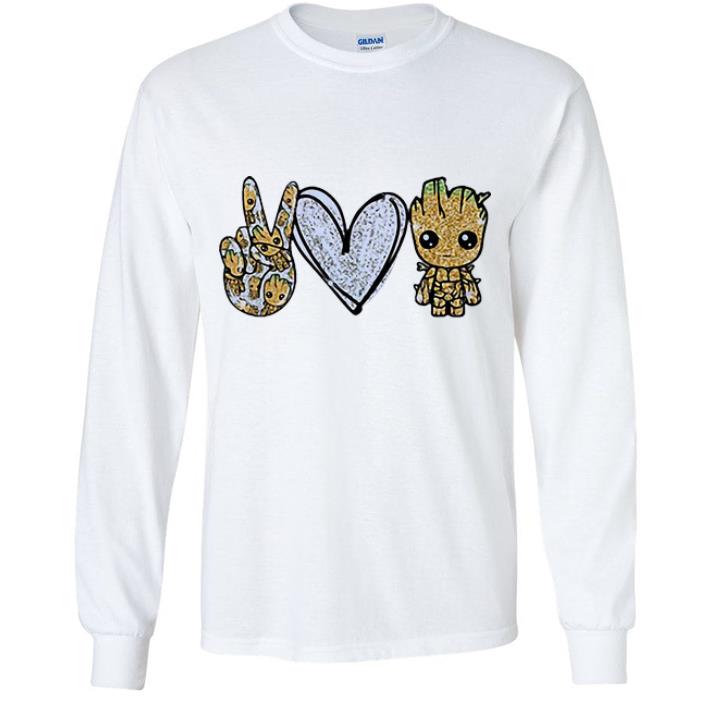 Top Peace Love And Baby Groot shirt 6 Top Peace Love And Baby Groot shirt