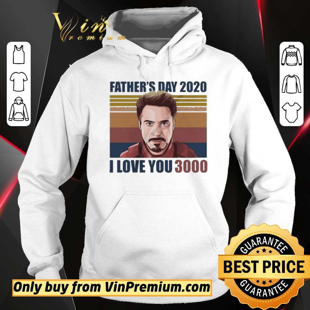 Hot Robert downey jr iron man father’s day 2020 i love you 3000 vintage retro shirt