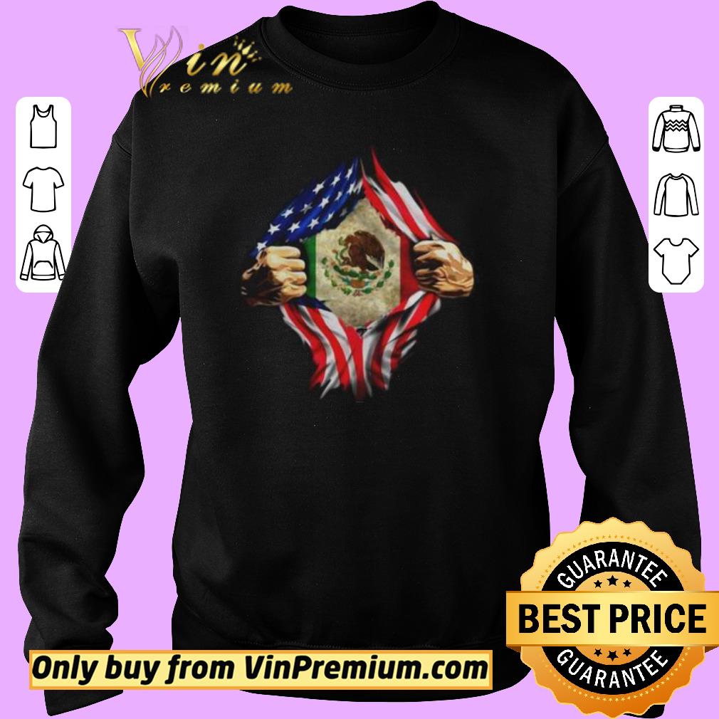 Hot Hand Mexican And American Flag shirt
