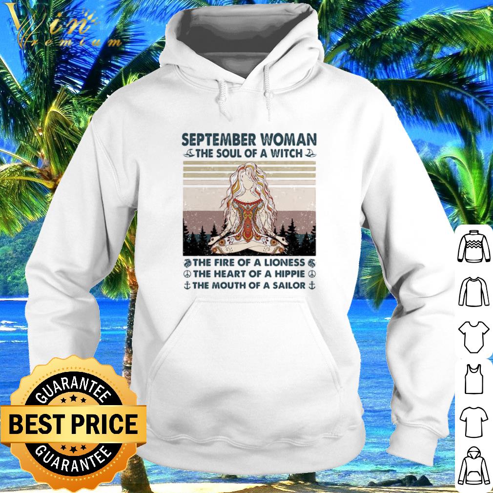 Best Yoga Girl September Woman The Soul Of A Witch Vintage shirt