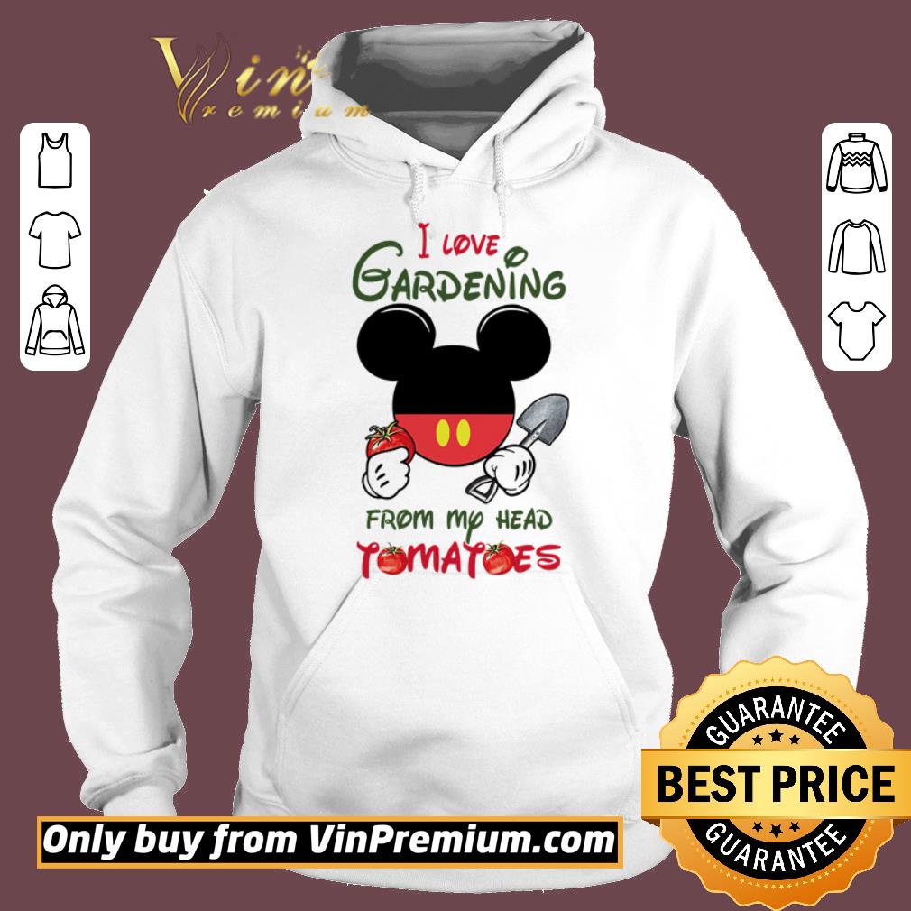 Awesome Mickey Mouse I love gardening from head tomatoes shirt