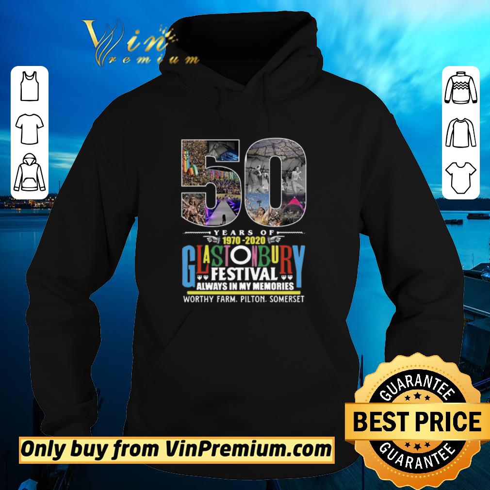 50 years of 1970 2020 Glastonbury festival always in my memories shirt