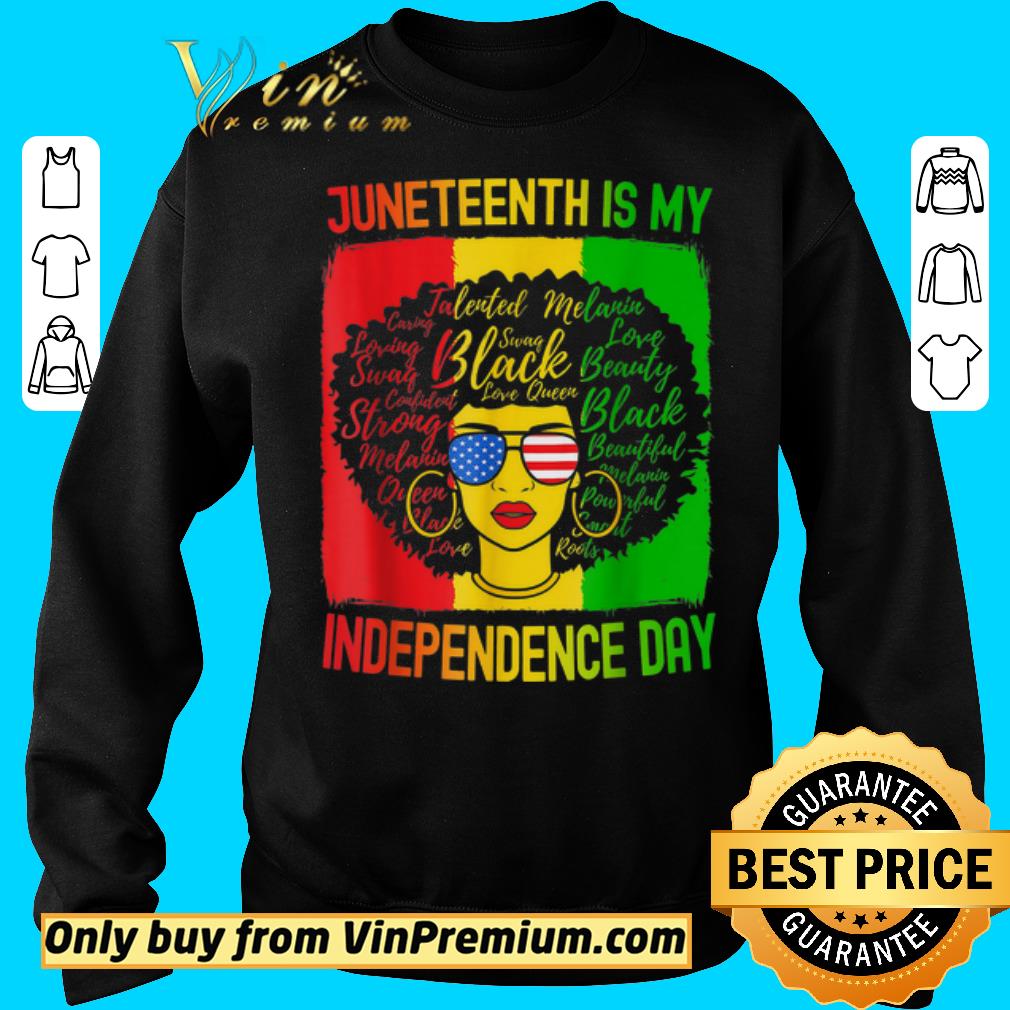 Pretty Juneteenth Is My Independence Day American Flag shirt