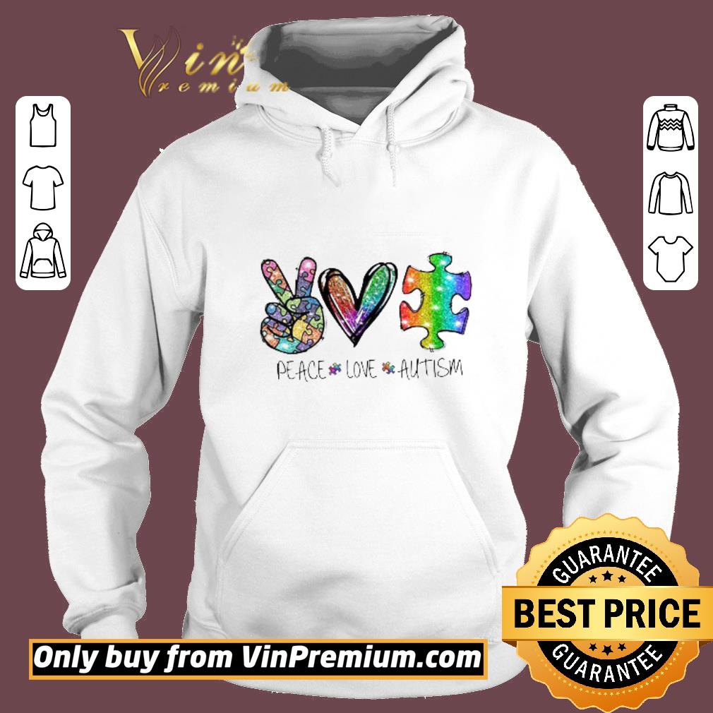 Pretty Peace Love Autism Diamonds Bling Bling shirt 6 Pretty Peace Love Autism Diamonds Bling Bling shirt