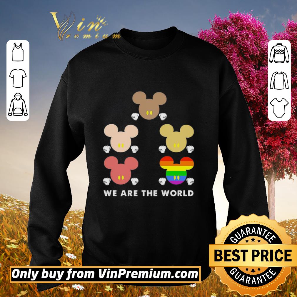 Pretty Mickey head we are the world BLM LGBT shirt