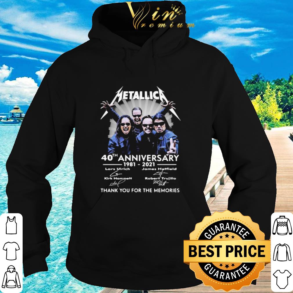 Official Metallica 40th Anniversary 1981-2021 Signed thank you for the memories shirt