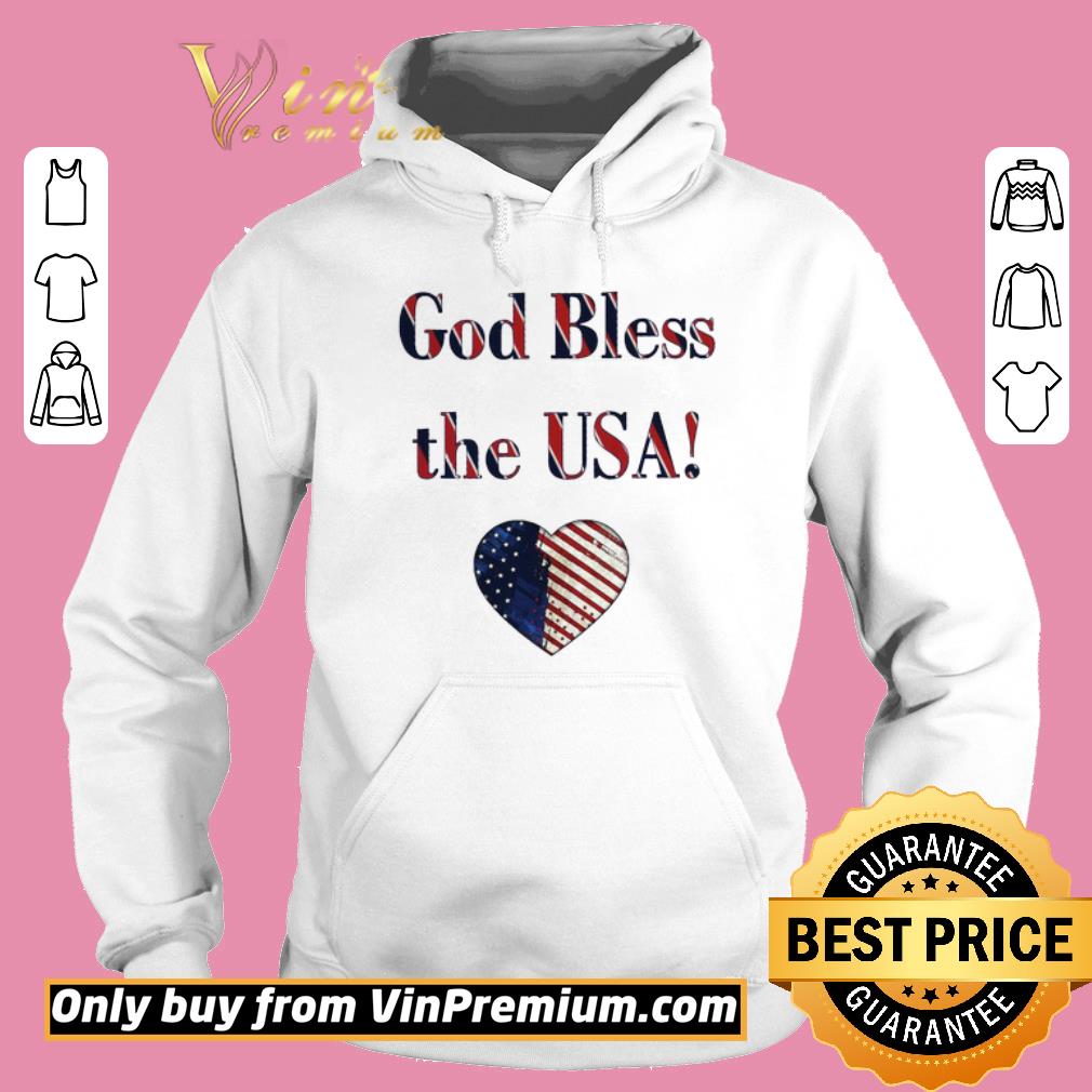 Top God Bless The USA Heart shirt