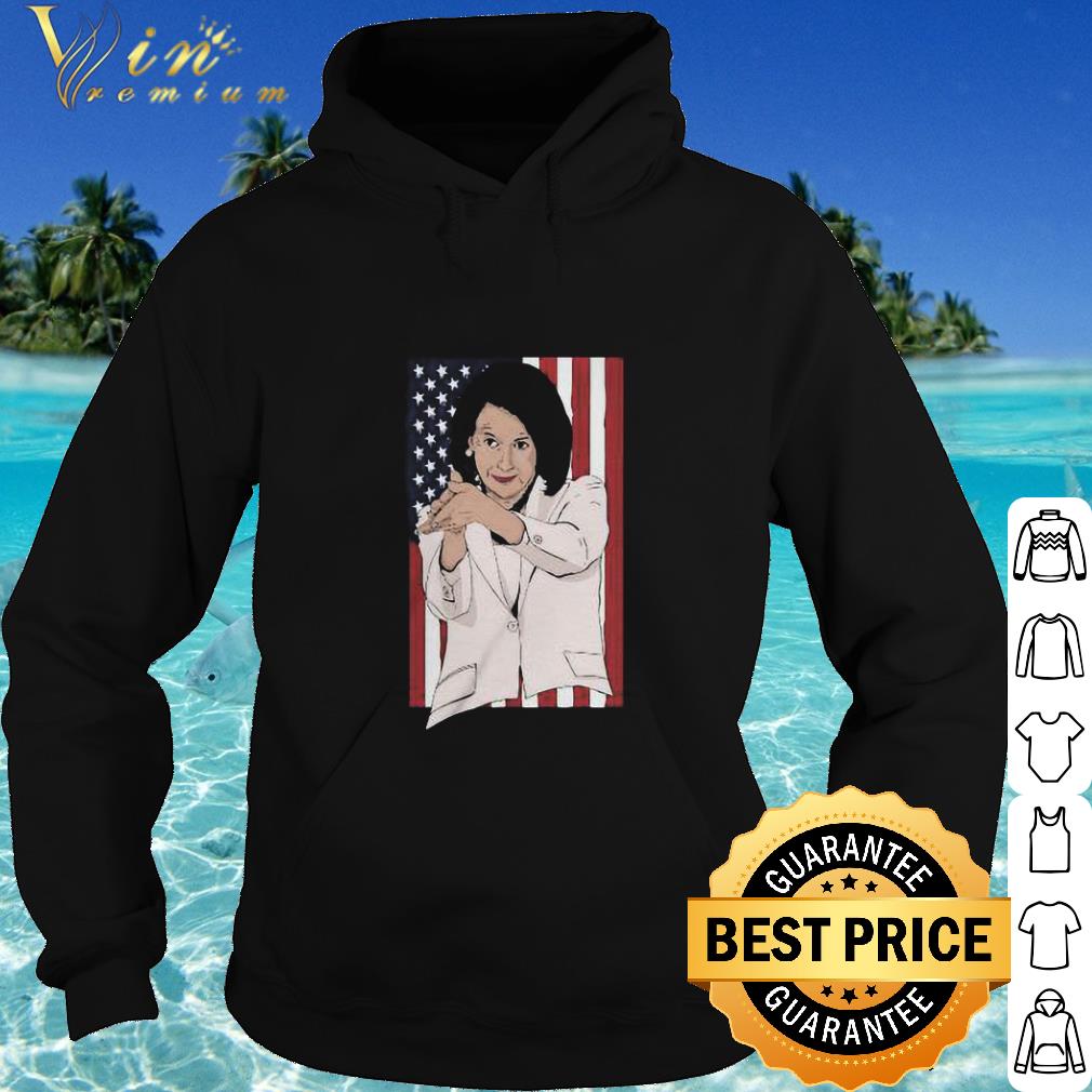 Nice Nancy Pelosi Clap Anti Trump American Flag 4th Of July shirt