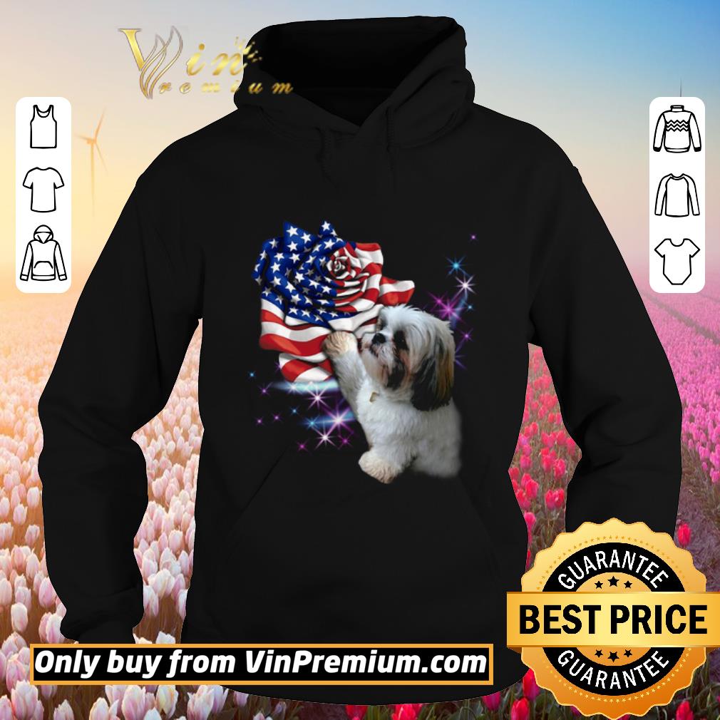 Awesome Shin Tzu Rose American Flag Happy 4th Of July shirt 6 Awesome Shin Tzu Rose American Flag Happy 4th Of July shirt