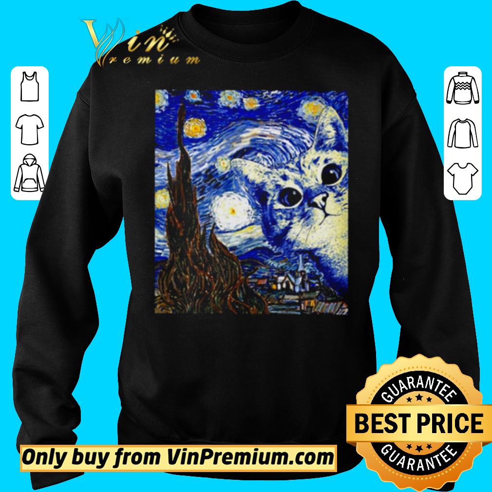 Awesome Starry Night Marcel Cat shirt