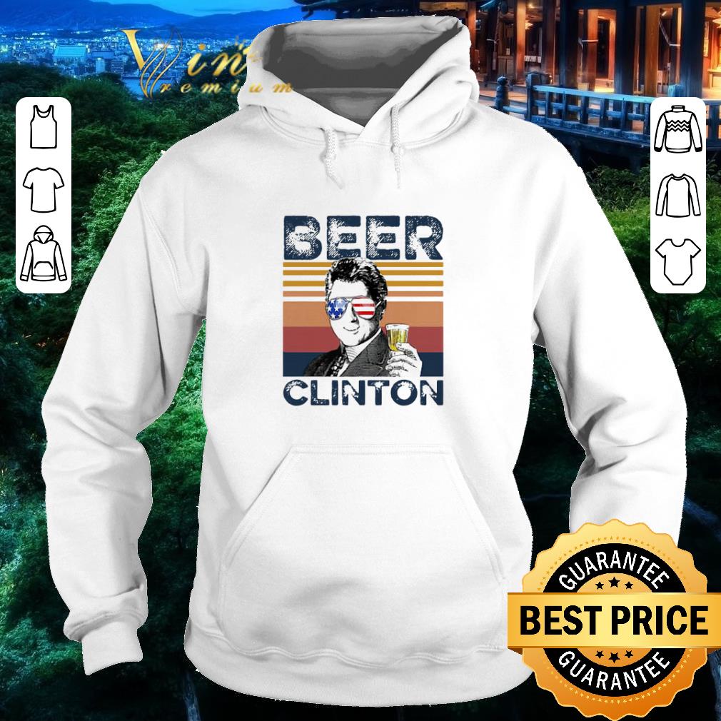Official Bill Clinton Drink Beer Glass American Flag Vintage shirt
