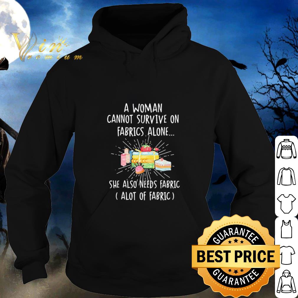 Official A woman cannot survive on fabrics alone she also needs fabrics a lot of fabrics cake.png