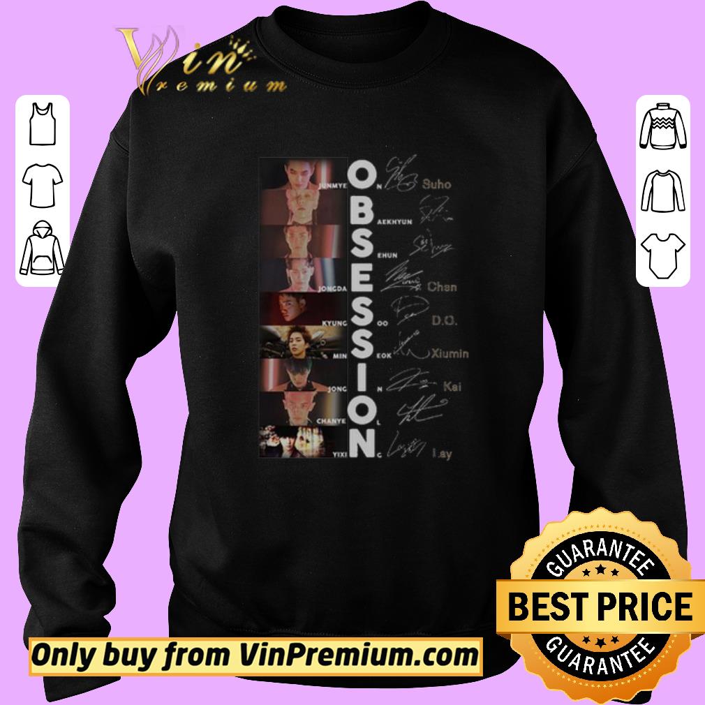 Pretty Obsession exo members signatures shirt 6 Pretty Obsession exo members signatures shirt