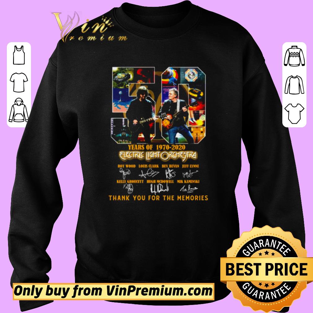 Hot 50 Years of Electric Light Orchestra 1970-2020 thank you for the memories shirt 2 Hot 50 Years of Electric Light Orchestra 1970-2020 thank you for the memories shirt
