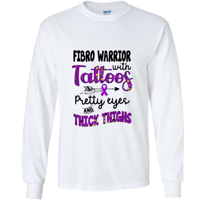 Top Fibromyalgia Awareness Fibro Warrior With Tattoos Pretty Eyes shirt