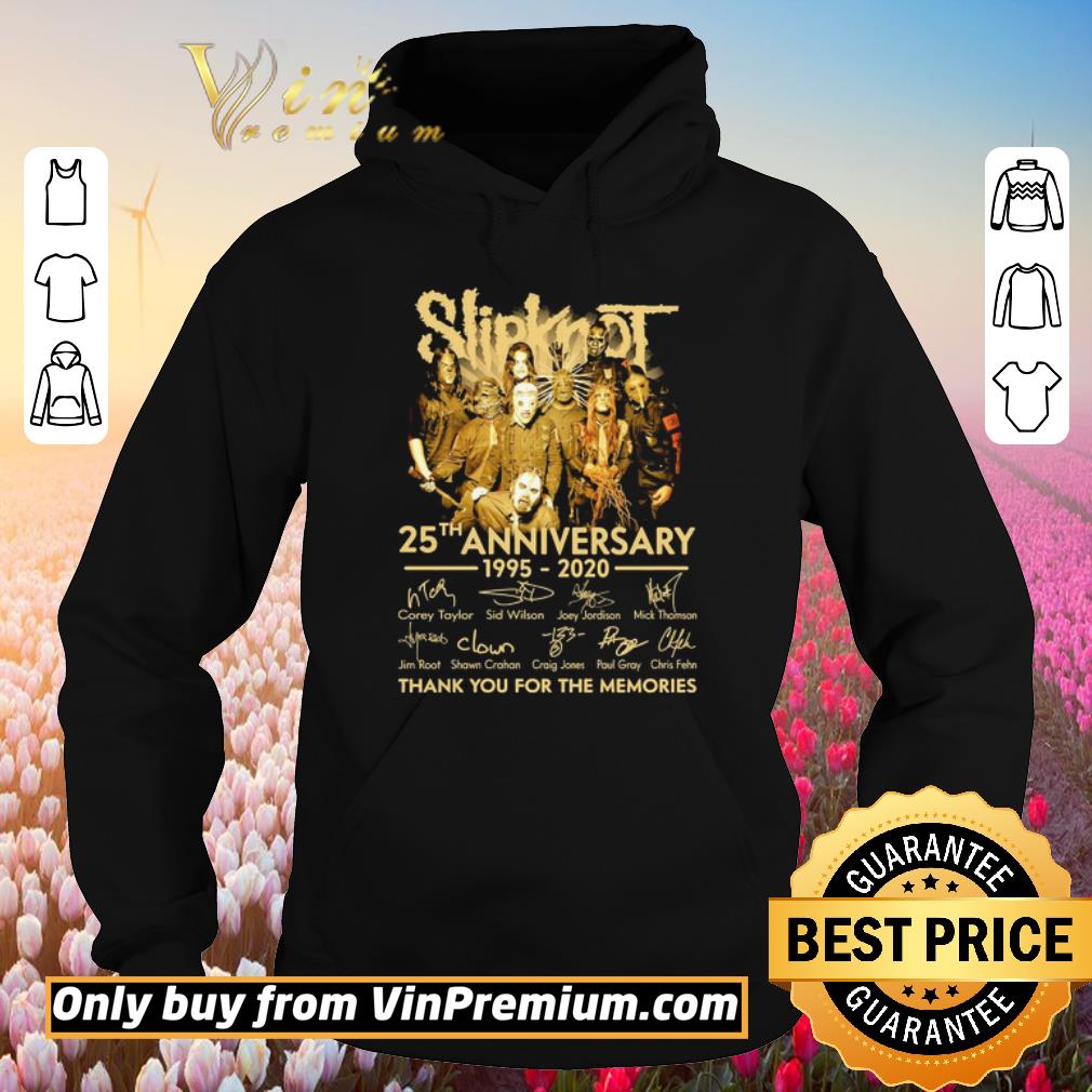 Hot Slipknot 25th anniversary 1995 2020 thank you for the memories signatures shirt 6 Hot Slipknot 25th anniversary 1995 2020 thank you for the memories signatures shirt